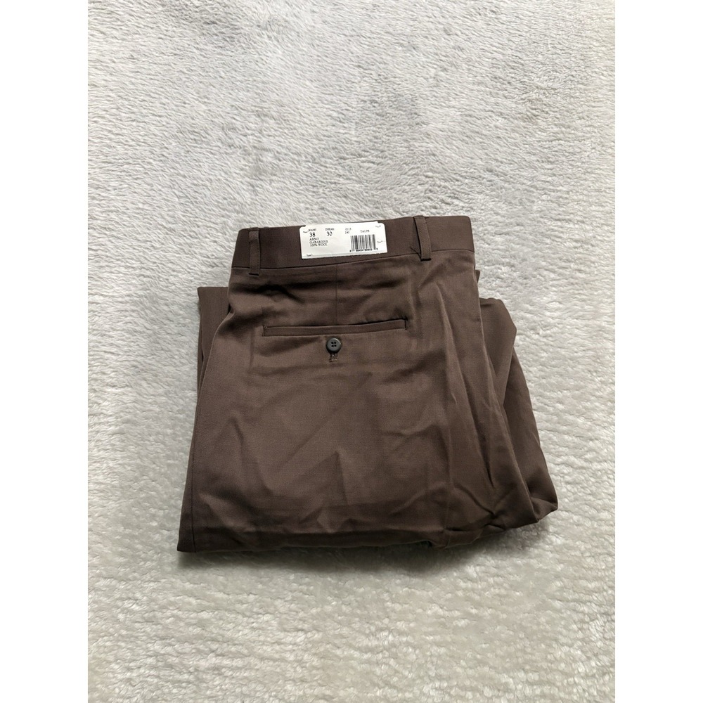 New Metropolis Pleated Straight Wool Dress Pants Size‎ 38x30 Cuffed Trousers